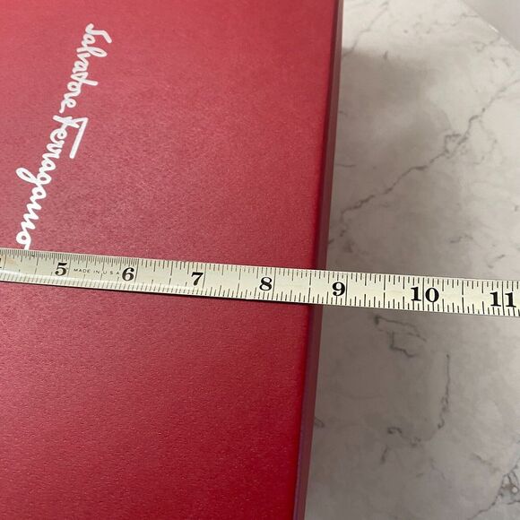 Salvatore Ferragamo Red Cardboard Shoes Empty Box - L 13.5" x W 8.5" x H‎ 5" - Picture 11 of 12